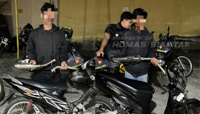 Polres Pematangsiantar Tindak 9 Sepeda Motor Berknalpot Brong