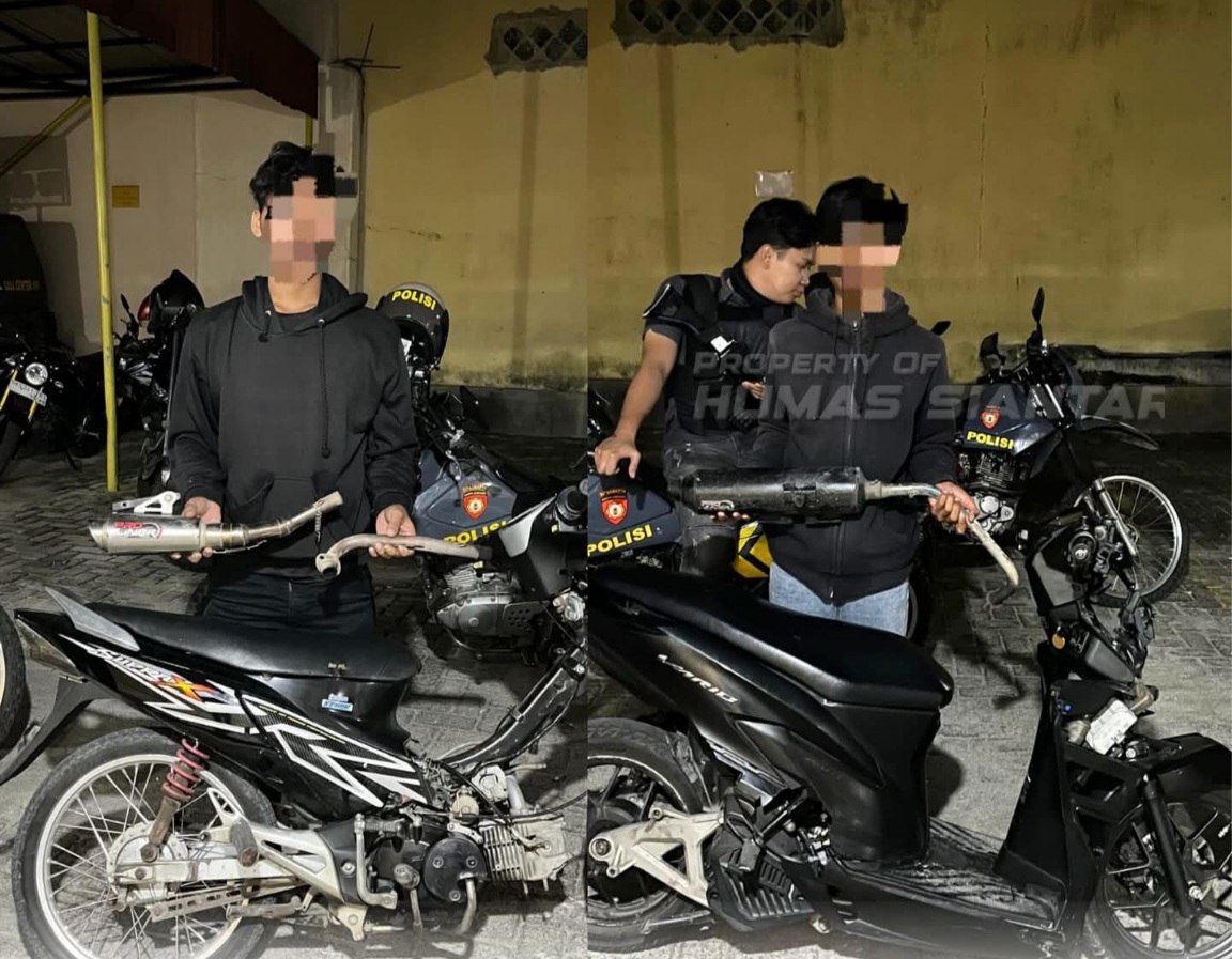 Polres Pematangsiantar Tindak 9 Sepeda Motor Berknalpot Brong