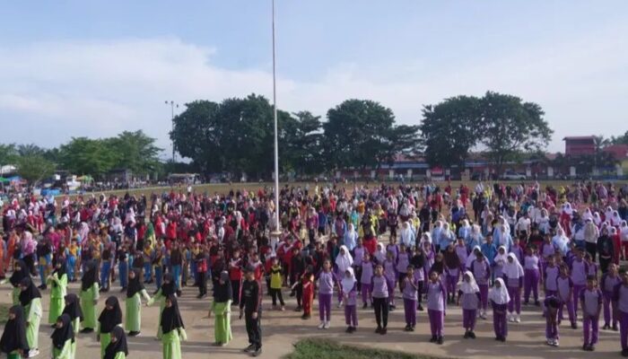 Senam Sehat Bunda PAUD Labusel Gelorakan Semangat Generasi Sehat