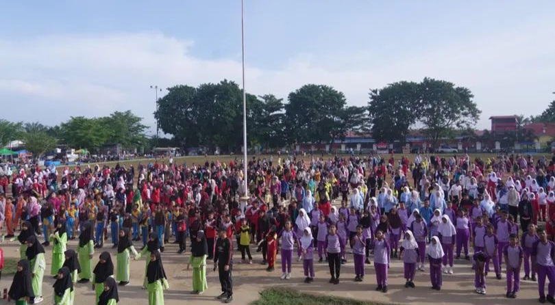 Senam Sehat Bunda PAUD Labusel Gelorakan Semangat Generasi Sehat