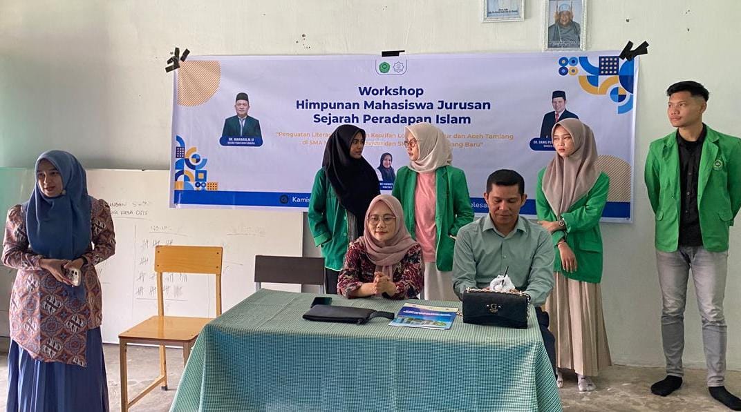 HMJ SPI FUAD IAIN Langsa Workshop Penguatan Literasi Sejarah Kearifan Lokal Ke Pelajar