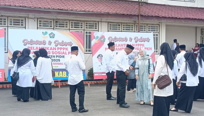 124 Pendamping PKH Dinsos Pidie Dilantik Secara Virtual Jadi PPPK