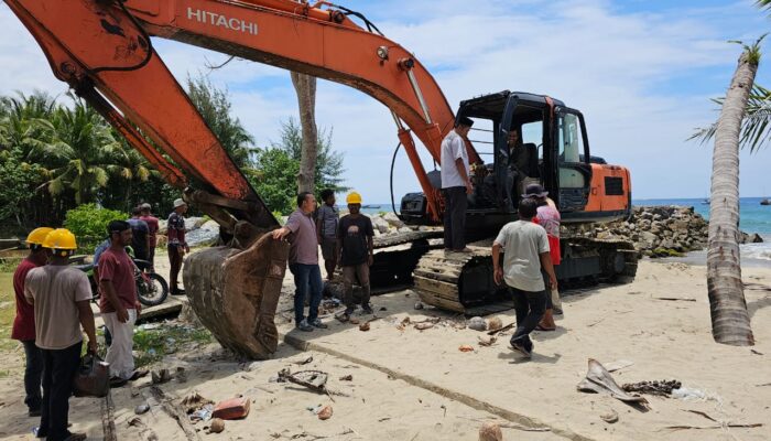Break Water Palak Kerambil Abdya Mulai Dikerjakan