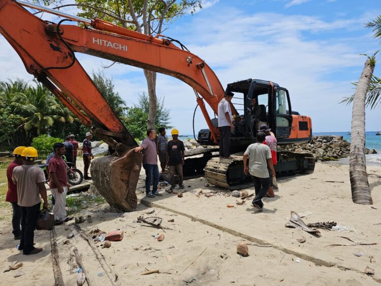 Break Water Palak Kerambil Abdya Mulai Dikerjakan