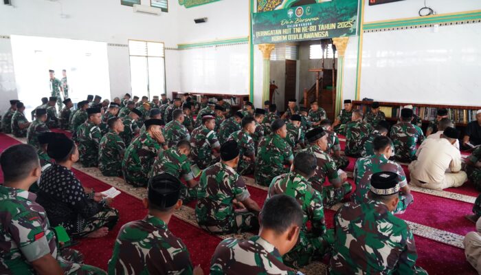 Doa Dan Yasinan Warnai Penyambutan HUT ke-80 TNI di Korem 011/Lilawangsa
