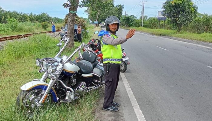 Touring Berujung Maut, Moge Tabrak Truk Di Perbaungan, Pengendara Tewas Di Tempat