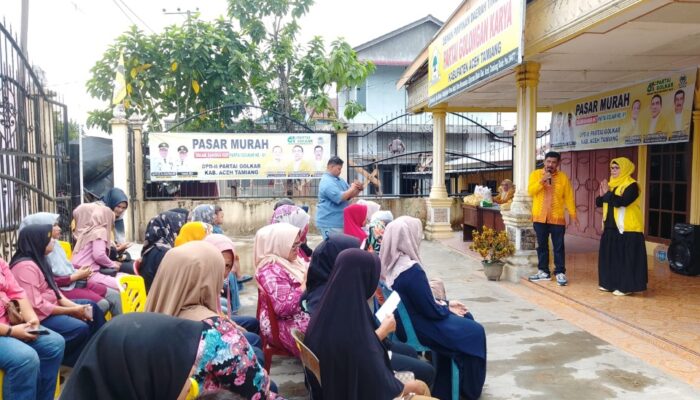 DPD II Partai Golkar Aceh Tamiang Gelar Pasar Murah