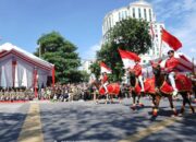 Upacara Peringatan HUT Ke-80 TNI Khidmat