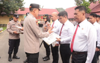 39 Personel Polres Binjai Terima Penghargaan Atas Prestasi Ungkap Kasus
