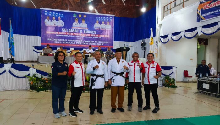 Wali Kota Buka Kejuaraan Karate Antar Pelajar Dan Pengukuhan Pengurus Shokaido Sibolga