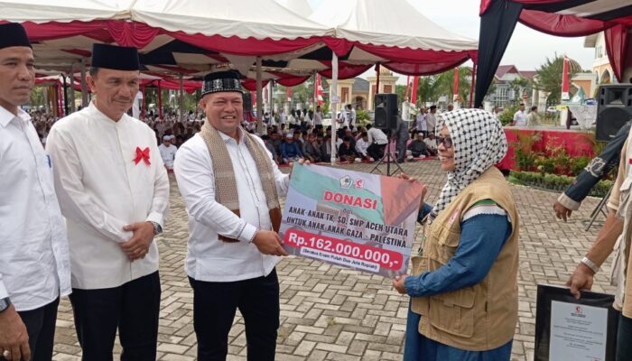 Dari Aceh Utara Untuk Palestina, Pelajar Sumbang Rp162 Juta Pada Peringatan Maulid Nabi
