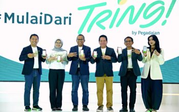 PT Pegadaian menandai babak baru transformasi digitalnya dengan meluncurkan super apps terbaru, Tring! By Pegadaian. Aplikasi inovatif ini hadir sebagai ekosistem keuangan digital terintegrasi yang menyatukan seluruh layanan gadai, investasi emas, dan pembiayaan dalam satu platform yang mudah diakses. Peluncuran Tring! berlangsung di Ballroom The Gade Tower, Rabu (8/10).