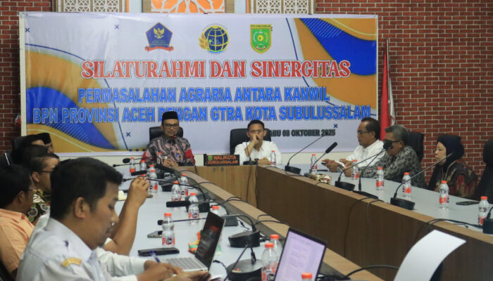 Id: Pemko Subulussalam-BPN Aceh Perkuat Sinergi Tuntaskan Konflik Agraria
