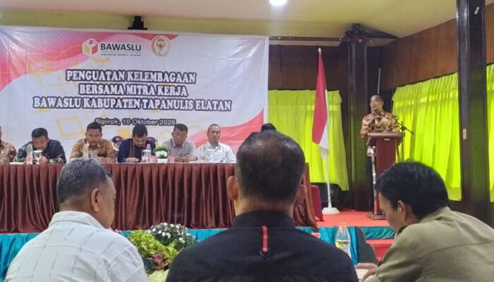 Bawaslu Tapsel Kumpulkan Mitra Kerja Bahas Penguatan Kelembagaan
