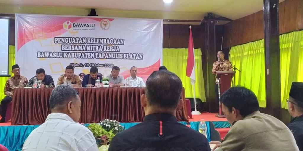 Bawaslu Tapsel Kumpulkan Mitra Kerja Bahas Penguatan Kelembagaan