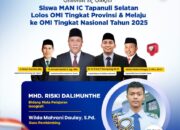 Kepala MAN IC Tapsel Bangga, Siswanya Raih Tiket OMI Tingkat Nasional