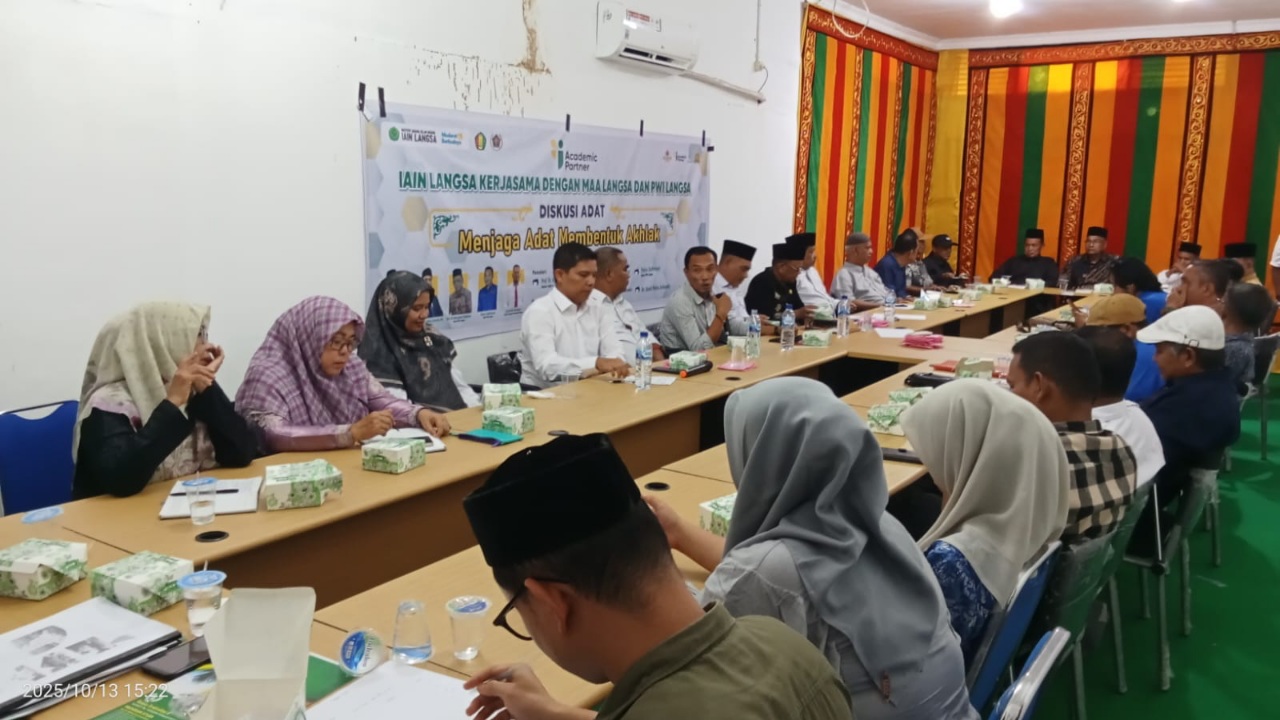 Academic Partner, IAIN Langsa Gandeng MAA Dan PWI Gelar Diskusi Adat