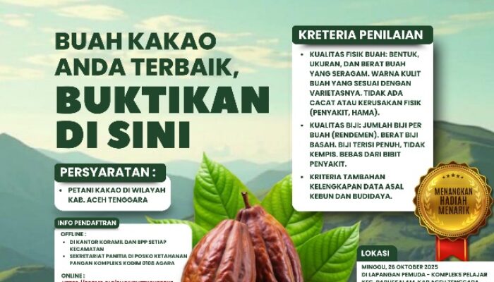 Kabar Gembira, Kontes Buah Kakao Aceh Tenggara Hebat Akan Digelar