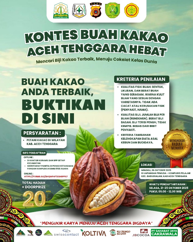 Kabar Gembira, Kontes Buah Kakao Aceh Tenggara Hebat Akan Digelar
