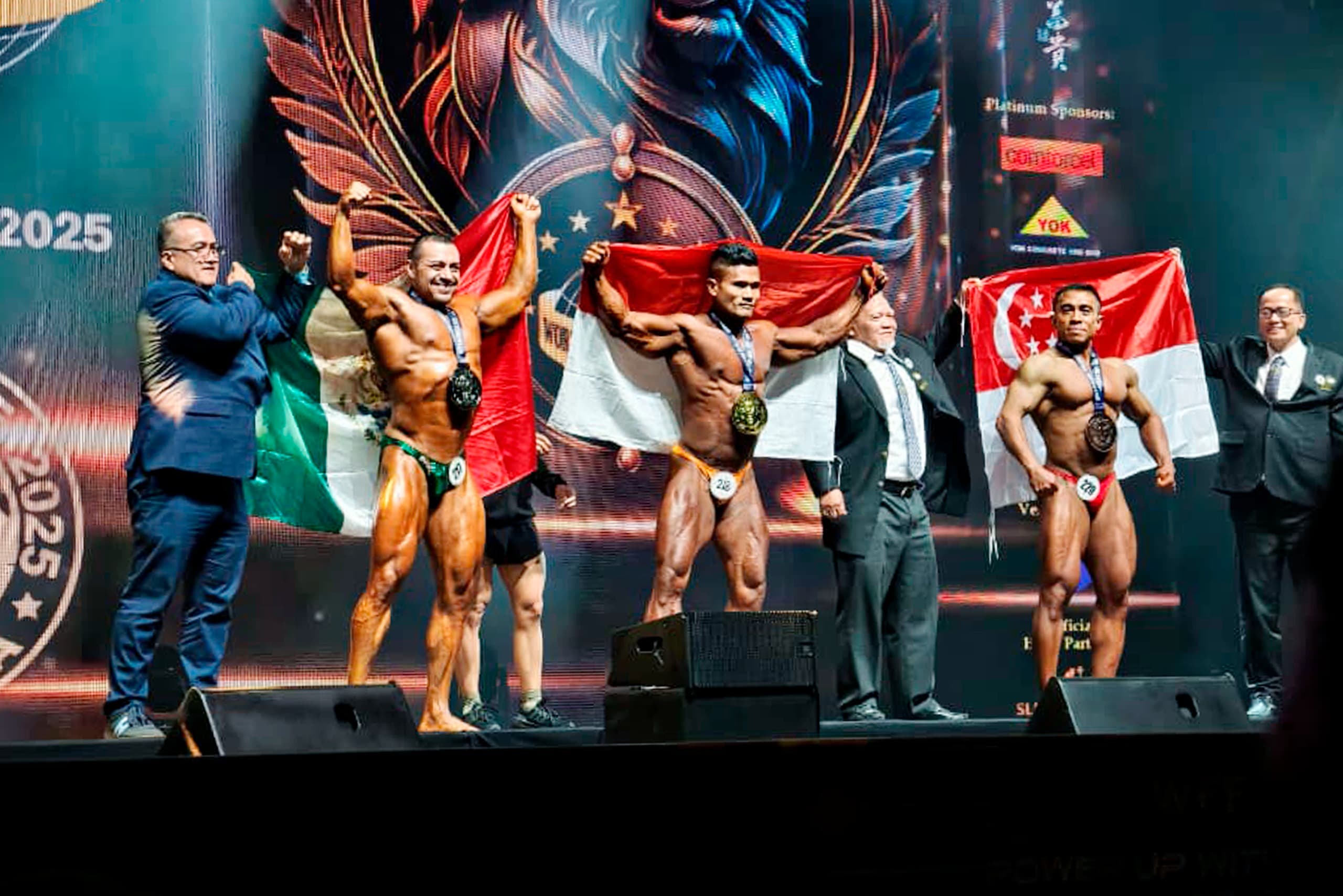 Prajurit Korem 011/Lilawangsa Kibarkan Merah Putih di Kejuaraan Dunia Binaraga Malaysia