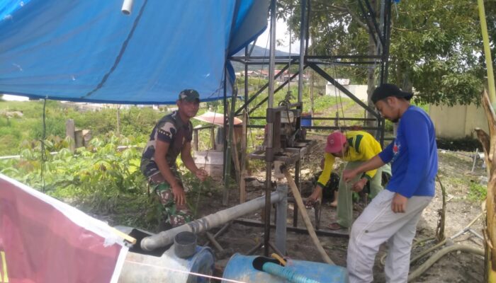 Satgas TMMD Ke-126 Wujudkan Ketahanan Air, Bangun Sumur Bor Untuk Ponpes Semayon