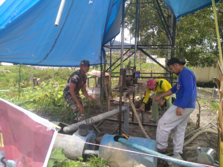 Satgas TMMD Ke-126 Wujudkan Ketahanan Air, Bangun Sumur Bor Untuk Ponpes Semayon