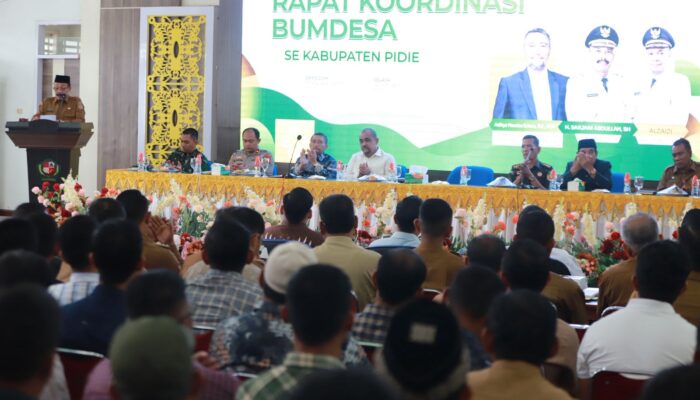 Bupati Pidie Kobarkan Semangat Kemandirian Gampong Lewat Rakor BUMDes 2025