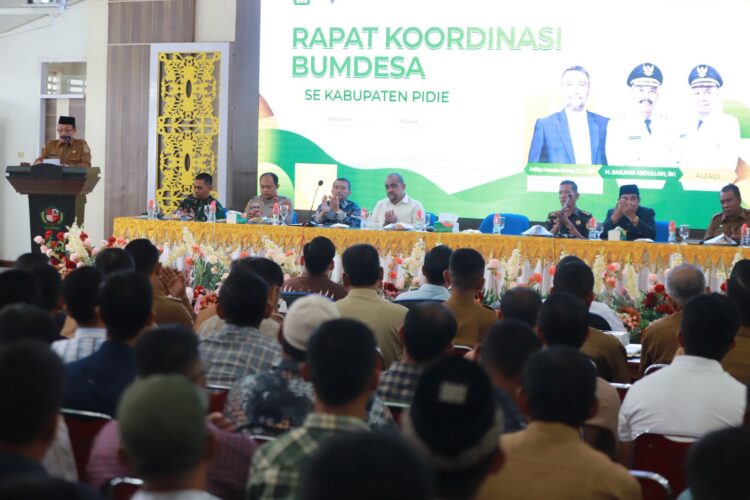 Bupati Pidie Kobarkan Semangat Kemandirian Gampong Lewat Rakor BUMDes 2025