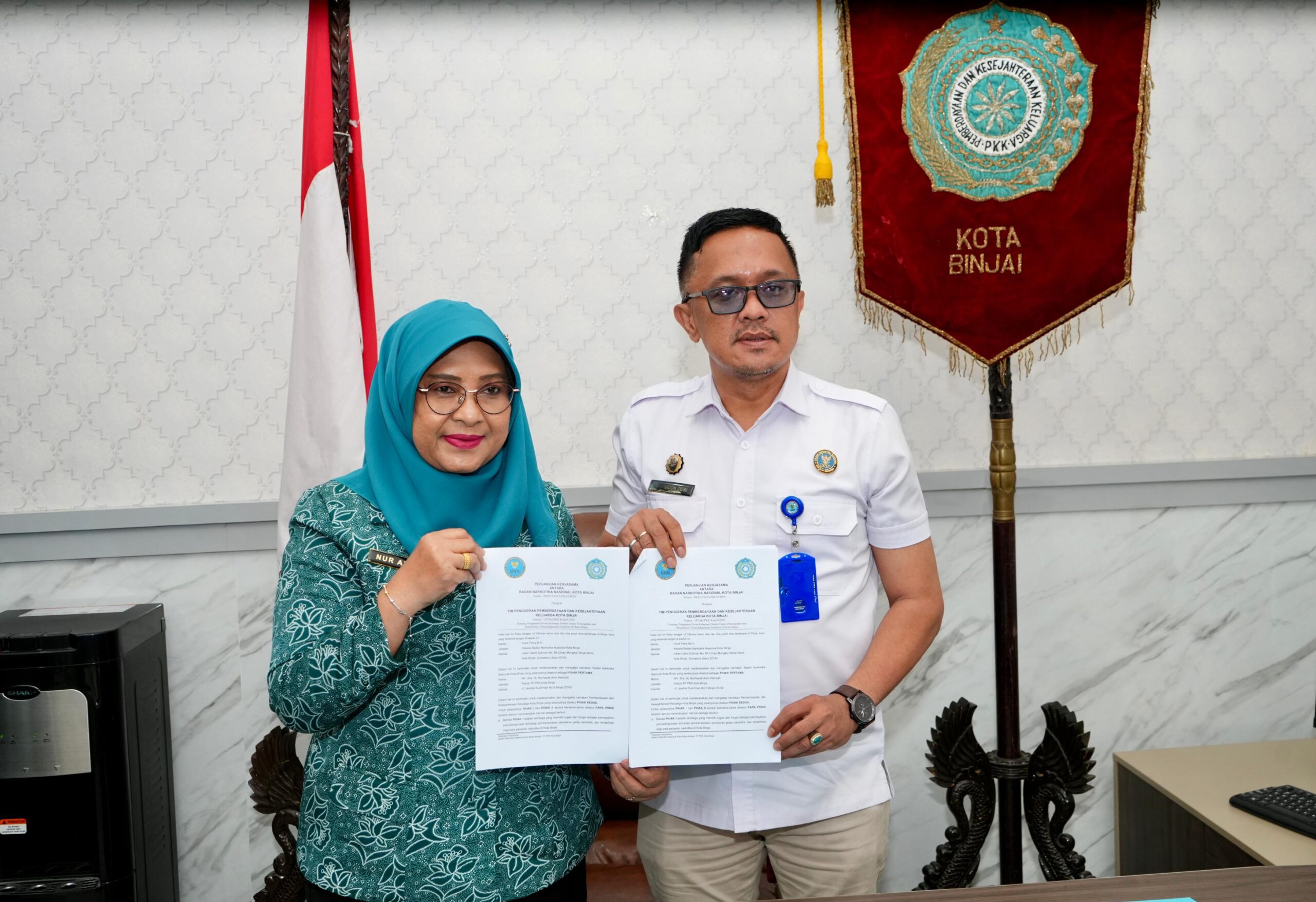 PKK Kota Binjai Teken MoU Bersama BNN Kota Binjai