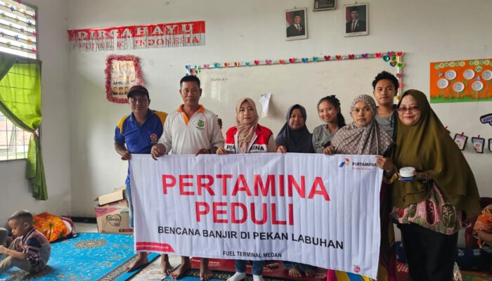Respons Cepat Pertamina Patra Niaga Regional Sumbagut Bantu Warga Pasca Luapan Sungai Deli