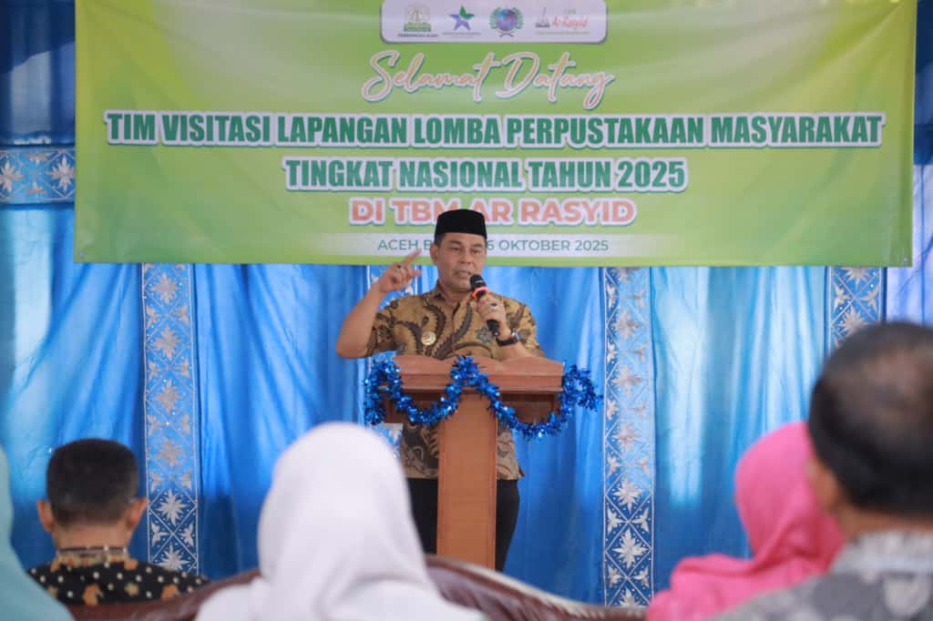 Bupati Aceh Besar Optimis TBM Ar-Rasyid Raih Juara Lomba Perpustakaan Nasional