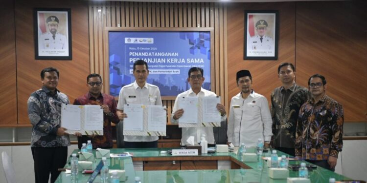 Pemerintah Aceh Teken Kerja Sama OP4D Dengan DJP Dan DJPK