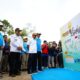 Menteri Energi dan Sumber Daya Mineral, Bahlil Lahadalia (kedua dari kanan) didampingi Bupati Musi Banyuasin, M. Toha Tohet (kedua dari kiri), Direktur Utama PLN, Darmawan Prasodjo (kanan), dan General Manager PLN Unit Induk Distribusi Sumatera Selatan, Jambi, dan Bengkulu, Adhi Herlambang (kiri) melihat paparan walking gallery saat meninjau lokasi proyek Program Listrik Desa di Desa Bandar Jaya, Musi Banyuasin, Sumatera Selatan (16/10).