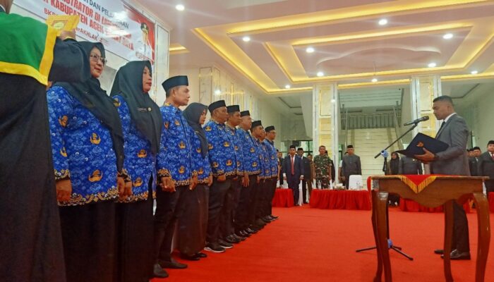 21 Pejabat Eselon III Pemkab Abdya Diambil Sumpah