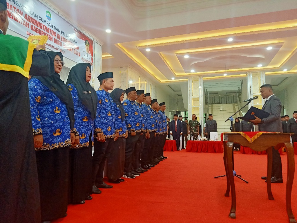 21 Pejabat Eselon III Pemkab Abdya Diambil Sumpah
