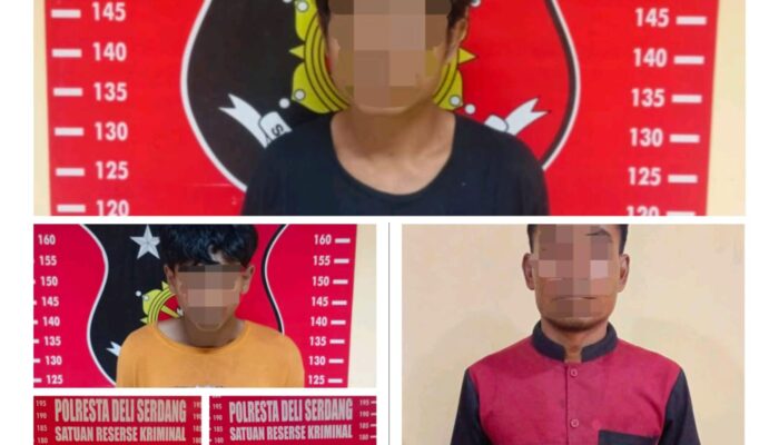 Polesta Deliserdang Tangkap 5 Pelaku Curat Sepeda Motor Di Pantai Labu