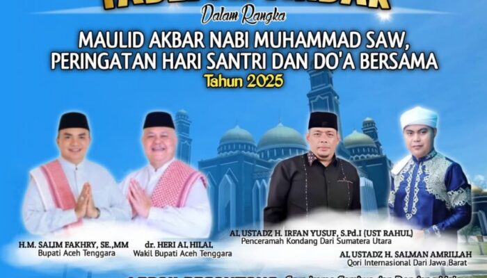 Tabligh Akbar Di Masjid Agung At-Taqwa Kutacane Hadirkan Ustadz Kondang