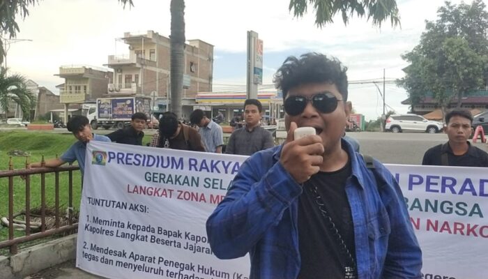 Langkat Zona Merah Narkoba, Permada Demo Polda Sumut Minta Evaluasi Kapolres Langkat