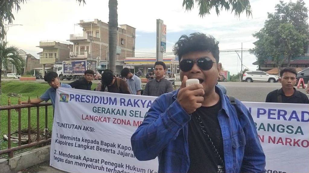 Langkat Zona Merah Narkoba, Permada Demo Polda Sumut Minta Evaluasi Kapolres Langkat