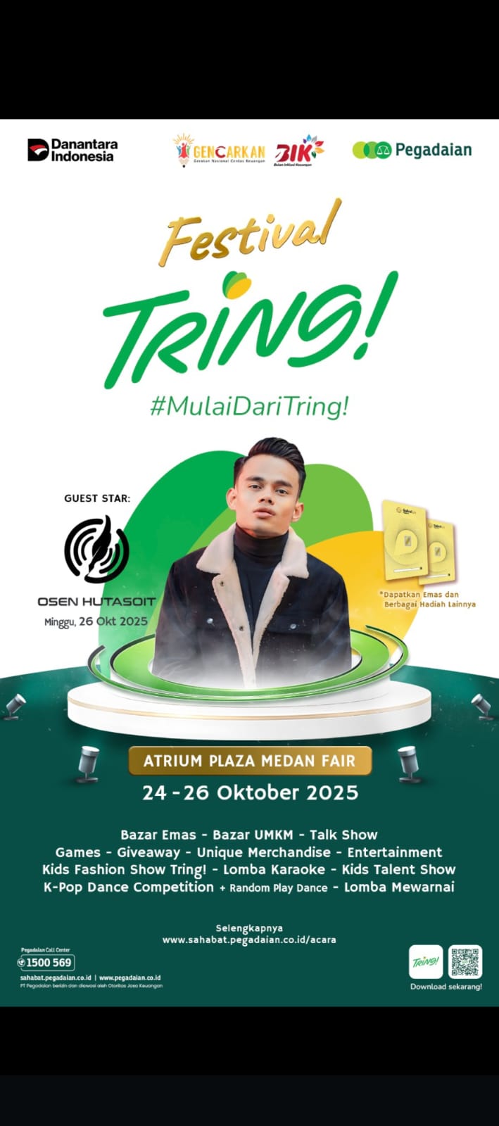 Festival Tring! Pegadaian Tawarkan Emas Gratis Di Plaza Medan Fair
