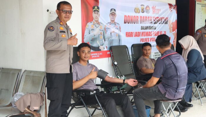 Peringati HUT Ke-74 Humas Polri, Polres Pidie Kumpulkan 46 Kantong Darah