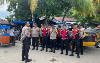 Polres Tapteng Amankan Upacara Hari Santri Nasional di Titik Nol Barus