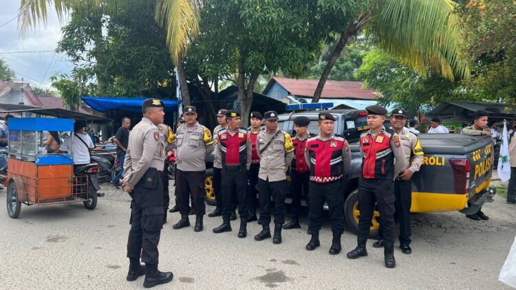 Polres Tapteng Amankan Upacara Hari Santri Nasional di Titik Nol Barus