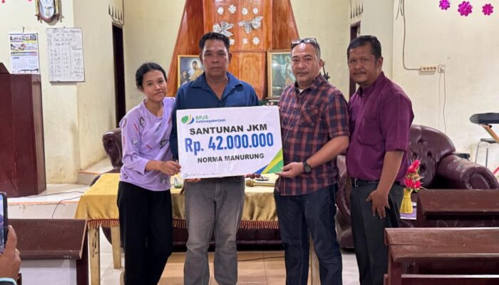 BPJS Ketenagakerjaan Cabang P.Sidimpuan Sosialisasikan Program Dan Serahkan Santunan Rp42 Juta