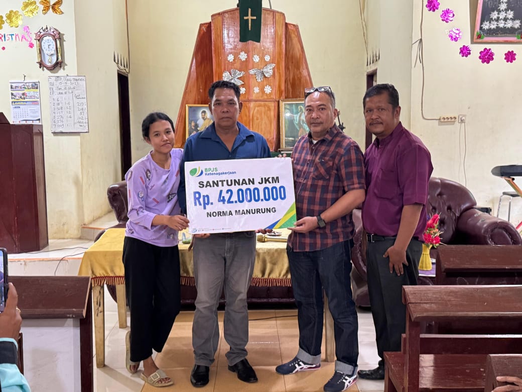BPJS Ketenagakerjaan Cabang P.Sidimpuan Sosialisasikan Program Dan Serahkan Santunan Rp42 Juta