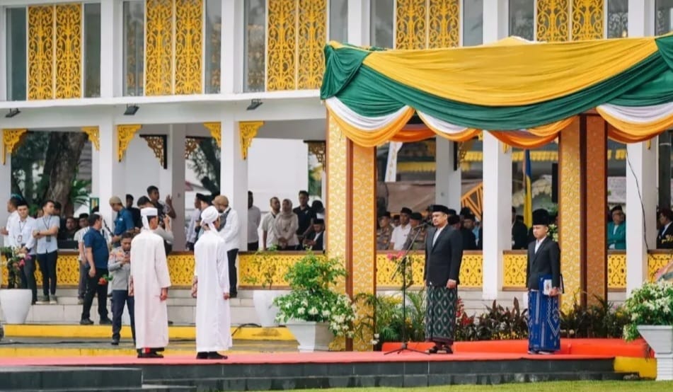 Gubernur Sumut Inspektur Upacara Hari Santri Di Kota Binjai