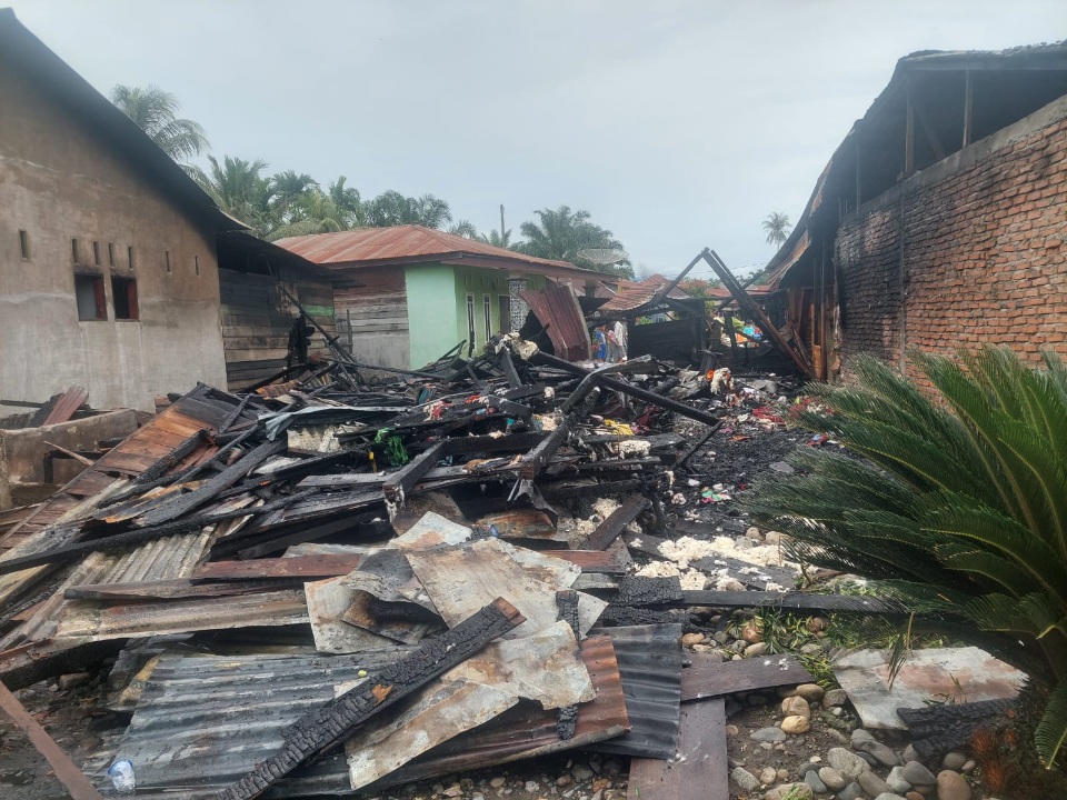 Empat Rumah Terbakar Di Agara Diduga Api Berasal Dari Dapur