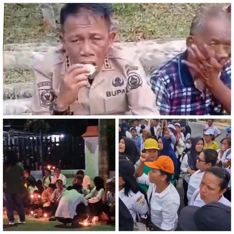 Di Tengah Demo Nakes Menuntut Kepastian Status, Bupati Masinton Live Makan Durian Di Sipange
