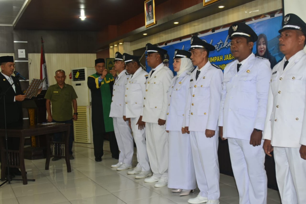 Kepala DPMG Langsa Lantik Tujuh Penjabat Geuchik Gampong