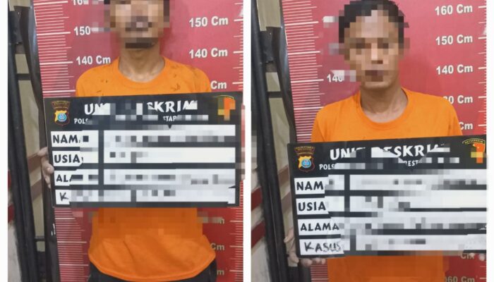 Polsek Medan Baru Ciduk 2 Pelaku ‘Rayap Besi’